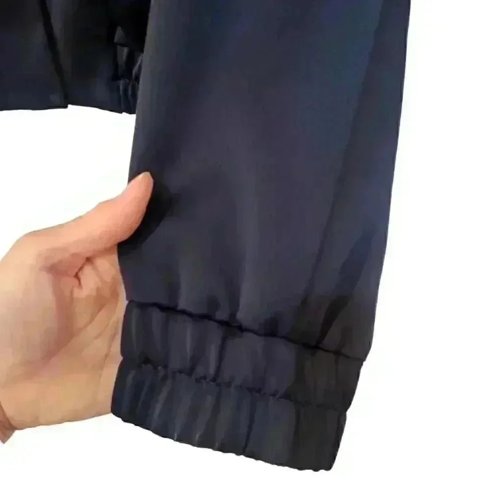 Banana Republic Men's Navy Poly Satin Lined Bomber Jacket